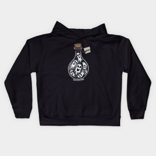 halloween bottle of boos cute ghost art Kids Hoodie